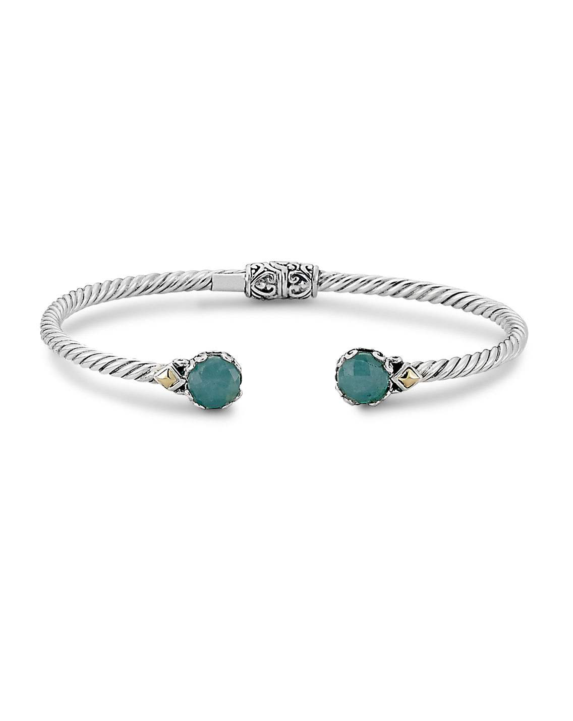 Aquamarine Bracelet, Raw Nuggets, Double Line, 925 Silver – Crystal Heart